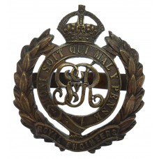 George V Royal Engineers Officer's Service Dress Cap Badge