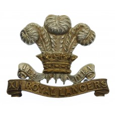 Victorian 12th (Prince of Wales's) Royal Lancers Cap Badge