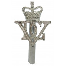 5th Dragoon Guards Anodised (Staybrite) Cap Badge - Queen's Crown