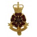 Queen's Lancashire Regiment Enamelled Cap Badge - Queen's Crown