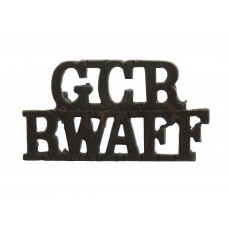 Gold Coast Regiment Royal West African Frontier Force (G.C.R./R.W.A.F.F.) Officer's Service Dress Shoulder Title