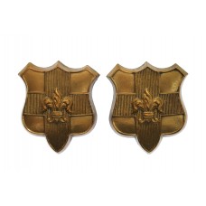 Pair of Loyal North Lancashire Regiment Collar Badges