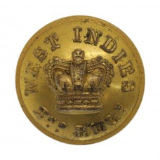 Victorian 2nd Battalion West Indies Regiment Officer's Gilt Button (25mm)