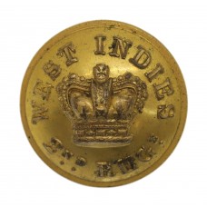 Victorian 2nd Battalion West Indies Regiment Officer's Gilt Butto