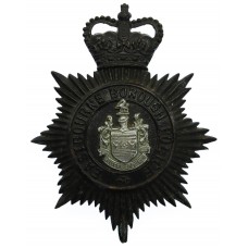 Eastbourne Borough Police Night Helmet Plate - Queen's Crown