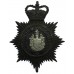 Eastbourne Borough Police Night Helmet Plate - Queen's Crown