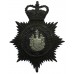 Eastbourne Borough Police Night Helmet Plate - Queen's Crown