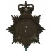 Eastbourne Borough Police Night Helmet Plate - Queen's Crown