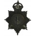 Nottinghamshire Constabulary Night Helmet Plate (Peacocks C.O.A. Centre) - King's Crown