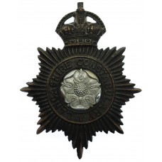 Lancashire Constabulary Night Helmet Plate - King's Crown