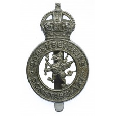 Somersetshire Constabulary Cap Badge - King's Crown