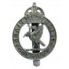 Liverpool City Police Chrome Cap Badge - King's Crown