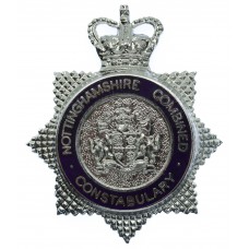 Nottinghamshire Combined Constabulary Senior Officer's Enamelled Cap Badge - Queen's Crown