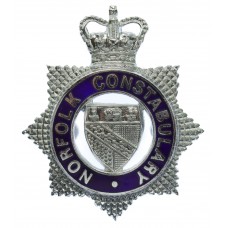 Norfolk Constabulary Senior Officer's Enamelled Cap Badge - Queen's Crown