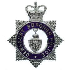Dewsbury Borough Police Senior Officer's Enamelled Cap Badge - Queen's Crown