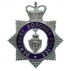 Dewsbury Borough Police Senior Officer's Enamelled Cap Badge - Qu