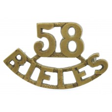 Indian Army 58th Vaughan's Rifles (58/RIFLES) Cast Shoulder Title