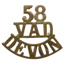 Voluntary Aid Detachment Devon (58/V.A.D./DEVON) Shoulder Title