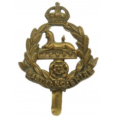 East Lancashire Regiment WW1 All Brass Economy Cap Badge