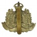 Suffolk Regiment Non Voided Economy Issue Cap Badge - King's Crown