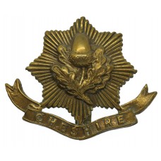 Cheshire Regiment WW1 All Brass Economy Cap Badge