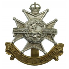 Notts & Derby Regiment (Sherwood Foresters) Cap Badge - King's Crown