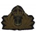 Royal Navy Officer's Bullion Cap Badge - King's Crown