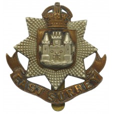 East Surrey Regiment Cap Badge - King's Crown