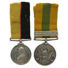 Queen's Sudan & Khedives Sudan (Clasp - Khartoum) Medal Pair 