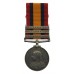 Queen's South Africa Medal (3 Clasps - Cape Colony, Paardeberg, Johannesburg) - Bandsman A. Massey, 2nd Bn. Lincolnshire Regiment