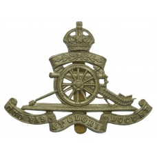  Royal Artillery Territorial 1908 White Metal Cap Badge
