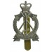 Royal Pioneers White Metal Cap Badge - Queen's Crown