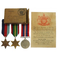 WW2 Fall of Singapore Casualty Medal Group of Three - Pte. P.W. Sayer, 4th Bn. Suffolk Regiment