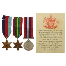 WW2 Japanese Prisoner of War Casualty Medal Group of Three - Pte. R. McGhee, 2nd Bn. Argyll & Sutherland Highlanders