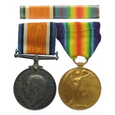 WW1 British War & Victory Medal Pair - Pte. H. Hall, Royal Army Medical Corps
