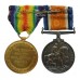 WW1 British War & Victory Medal Pair - Pte. H. Hall, Royal Army Medical Corps