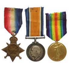 WW1 1914-15 Star Medal Trio - Pte. H.J. White, 11th Bn. Middlesex