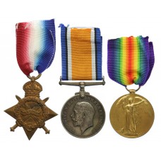 WW1 1914-15 Star Medal Trio - Pte. A. Miles, 1st Bn. Dorsetshire 