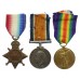 WW1 1914-15 Star Medal Trio - Pte. A. King, Suffolk Regiment