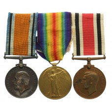 WW1 British War Medal, Victory Medal and George V Special Constabulary Long Service Medal Group of Three - Gnr. A.E. Dinham, Royal Artillery