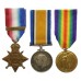 WW1 1914 Star Medal Trio with Dog Tags - Pte. J. Bush, 16th Lancers