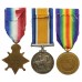 WW1 1914 Star Medal Trio with Dog Tags - Pte. J. Bush, 16th Lancers