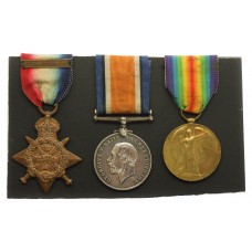 WW1 1914 Mons Star and Bar Medal Trio - Cpl. W. Arthur, 19th Huss