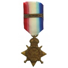 WW1 1914 Mons Star - Pte. W.J. Peacock, 18th Hussars - K.I.A. 9/5