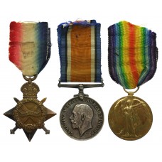 WW1 Prisoner of War 1914-15 Star Medal Trio - Pte. B.F. Morris, R