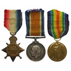 WW1 Prisoner of War 1914-15 Star Medal Trio - Pte. B.F. Morris, Royal Fusiliers - Died 20/11/18