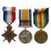 WW1 1914-15 Star Medal Trio - Pte. H.A. Ashby, Worcestershire Regiment