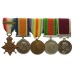 WW1 1914 Mons Star, British War Medal, Victory Medal, WW2 Defence Medal and LS&GC Medal Group of Five - Bmbr. W. Leslie, Royal Artillery and Corps of Military Police