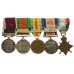 WW1 1914 Mons Star, British War Medal, Victory Medal, WW2 Defence Medal and LS&GC Medal Group of Five - Bmbr. W. Leslie, Royal Artillery and Corps of Military Police