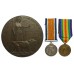 WW1 British War Medal, Victory Medal and Memorial Plaque - Pte. J.E. Luckhurst, 1st Bn. East Kent Regiment (The Buffs) - Died of Wounds 18/9/16